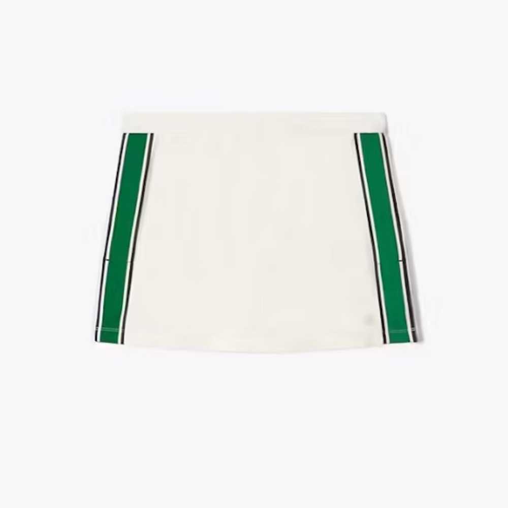 Tory Burch White and Green Mini Skirt